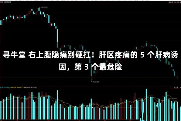 寻牛堂 右上腹隐痛别硬扛！肝区疼痛的 5 个肝病诱因，第 3 个最危险