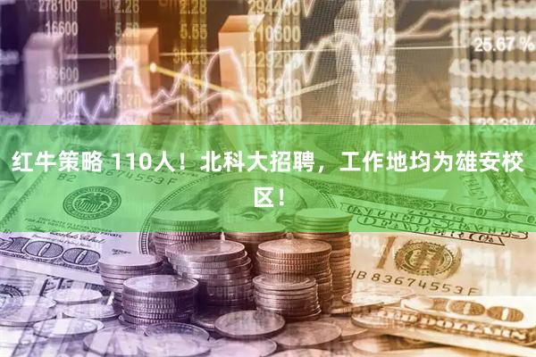 红牛策略 110人！北科大招聘，工作地均为雄安校区！